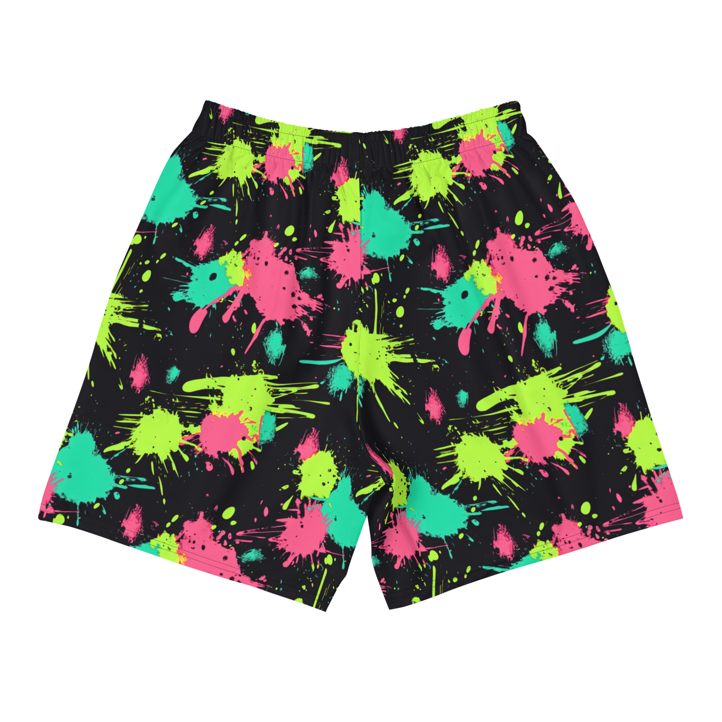 Splatter Burst (Neon) Unisex Long Shorts