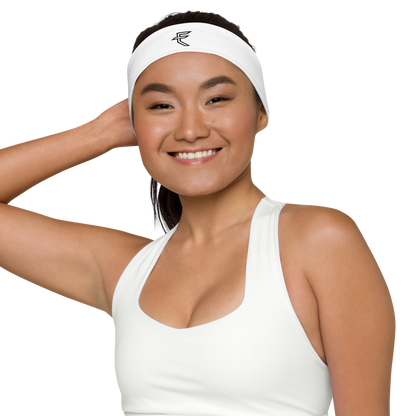 White "Tagged" Headband