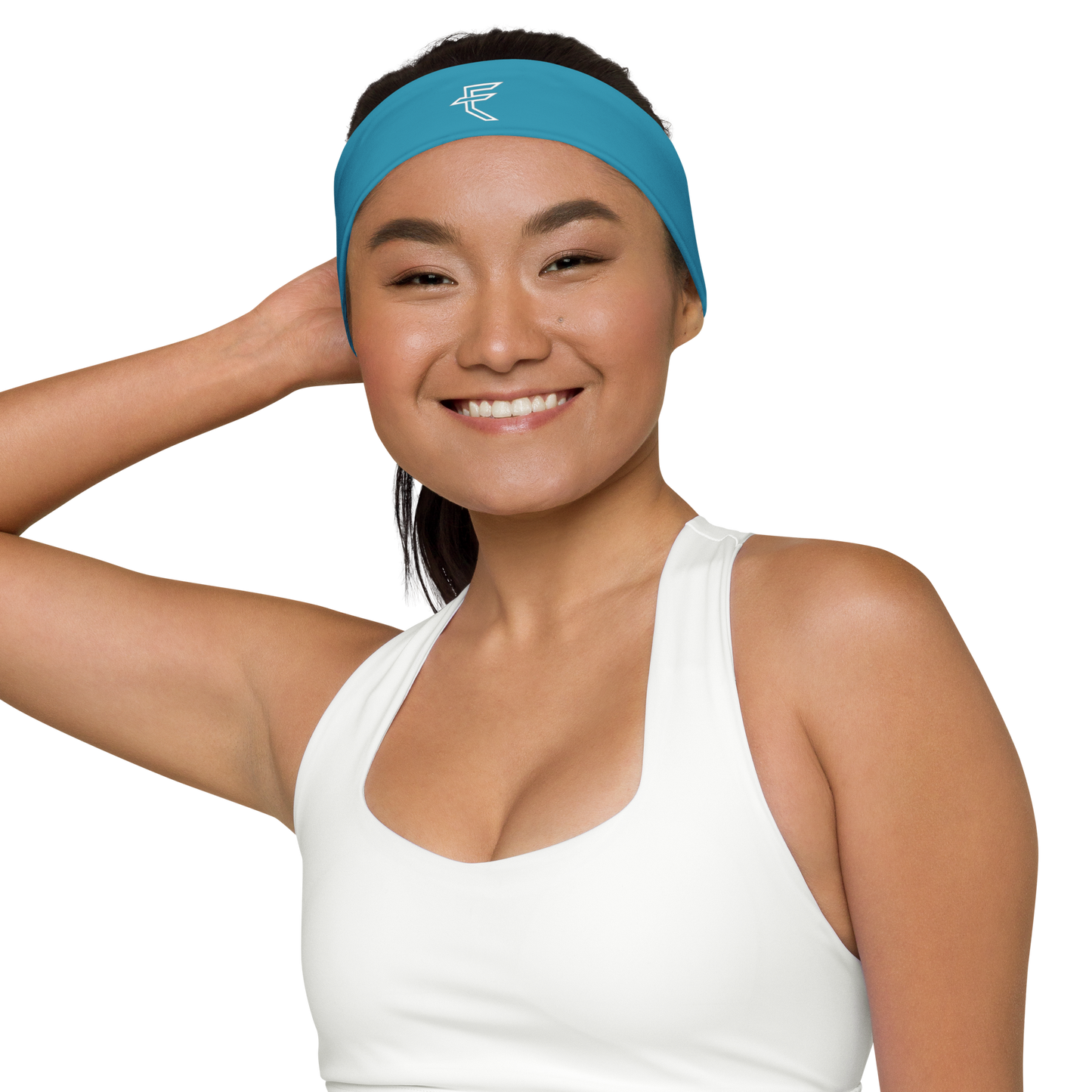 Blue "Tagged" Headband