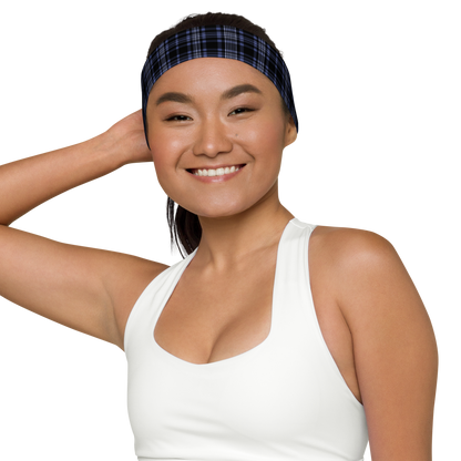 Blue "Forest Plaid" Headband