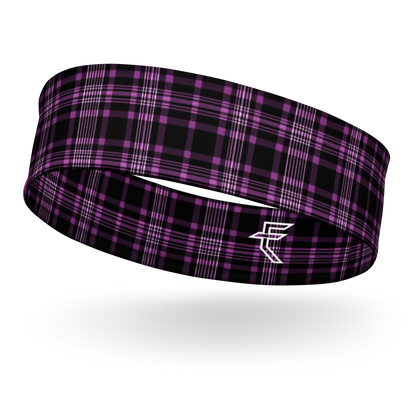 Pink "Forest Plaid" Headband