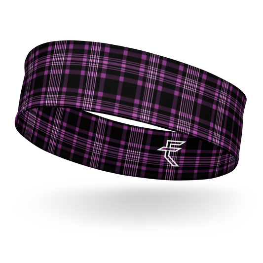 Pink "Forest Plaid" Headband