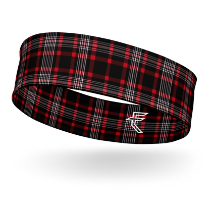 Red "Forest Plaid" Headband