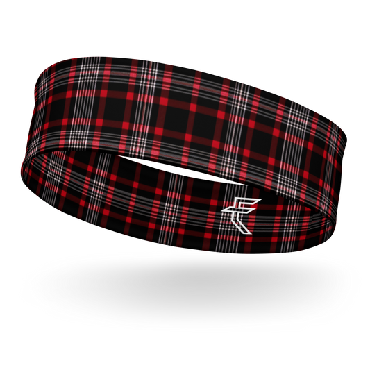 Red "Forest Plaid" Headband