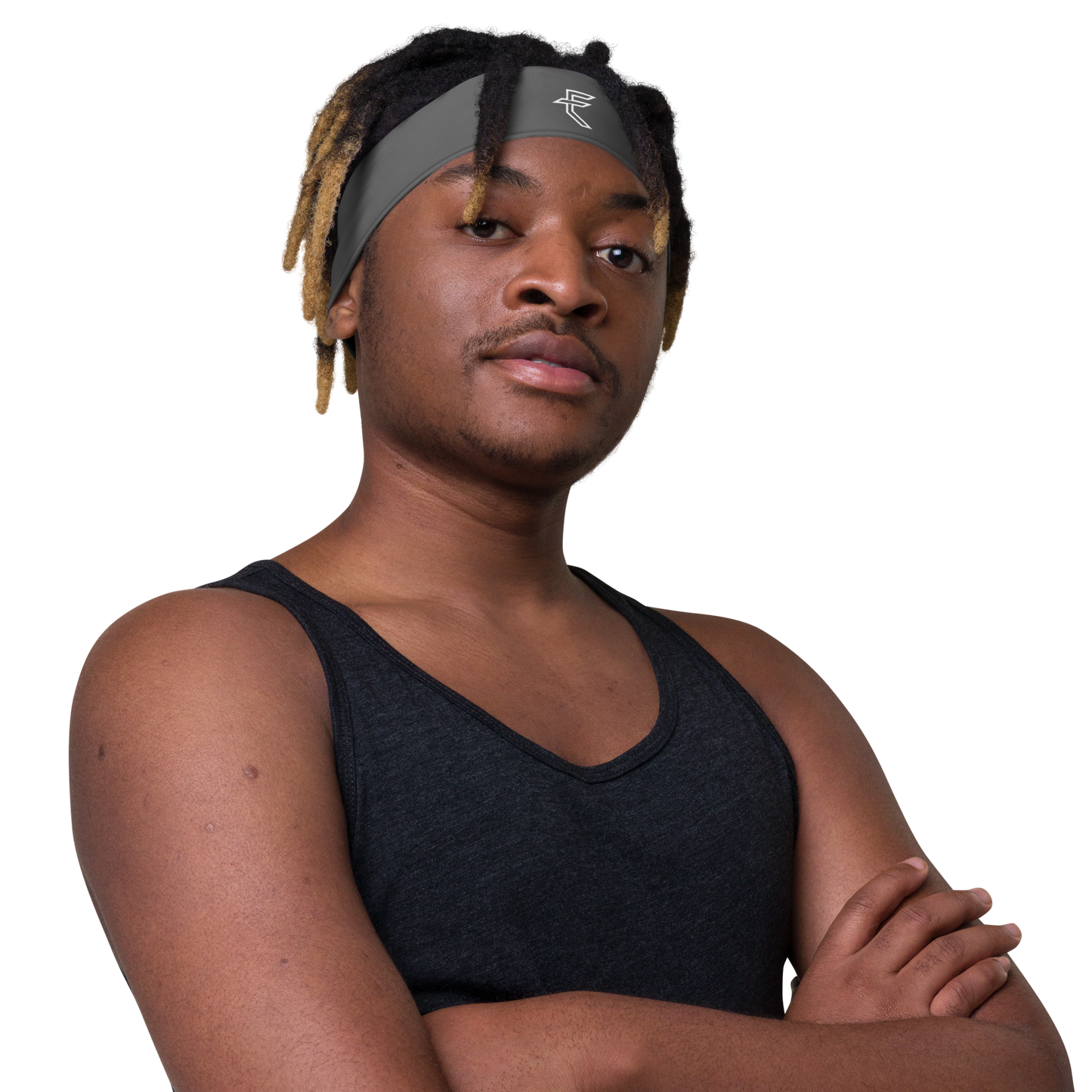 Grey "Tagged" Headband