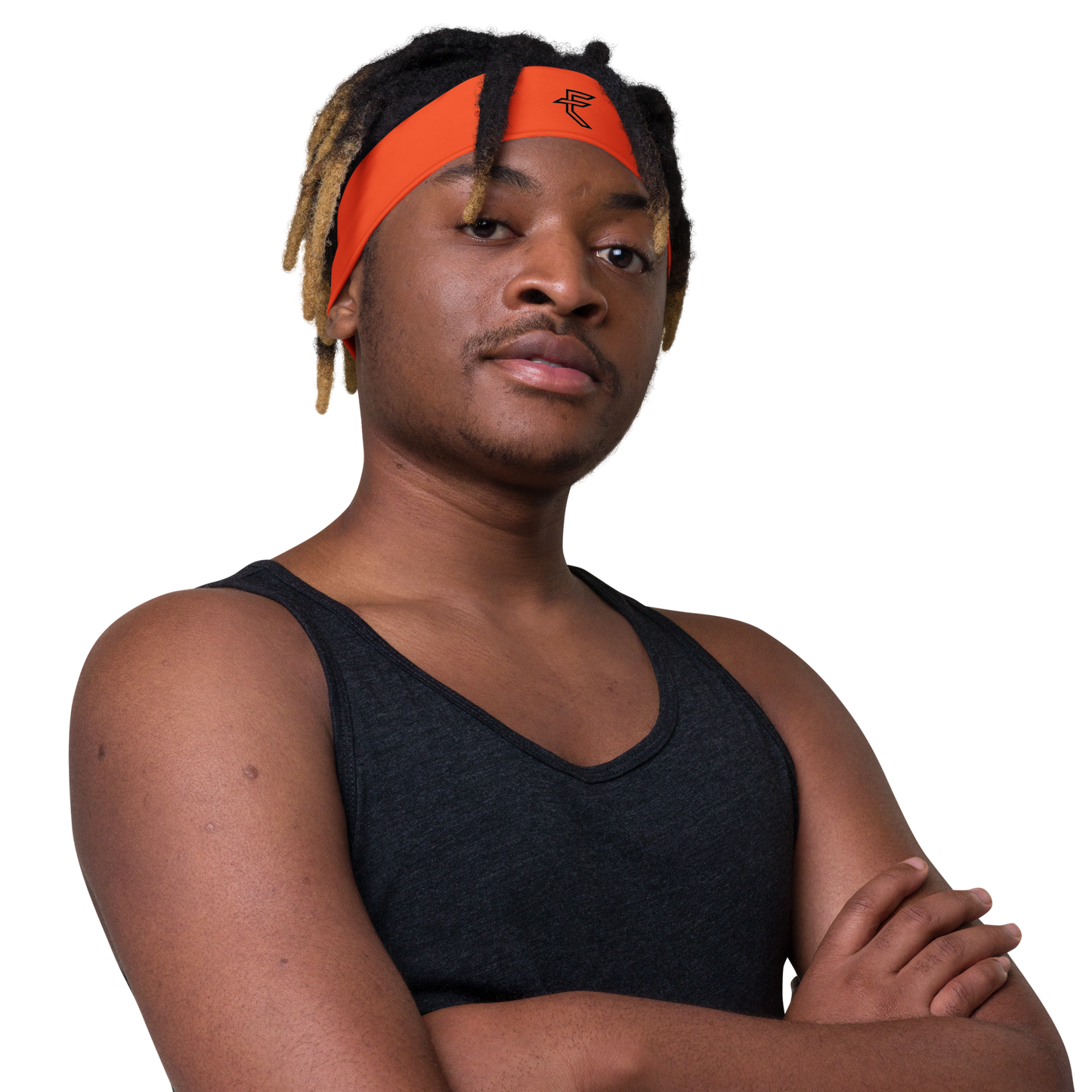 Orange "Tagged" Headband