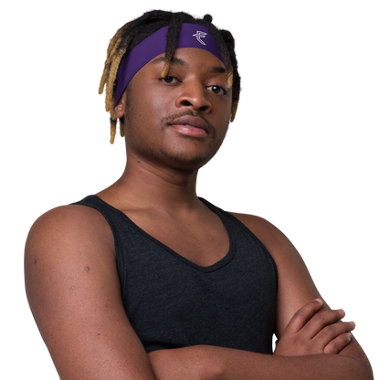 Purple "Tagged" Headband