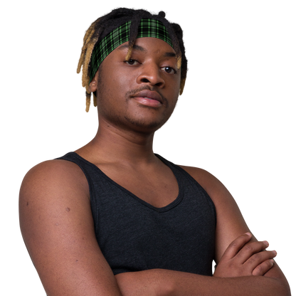 Green "Forest Plaid" Headband