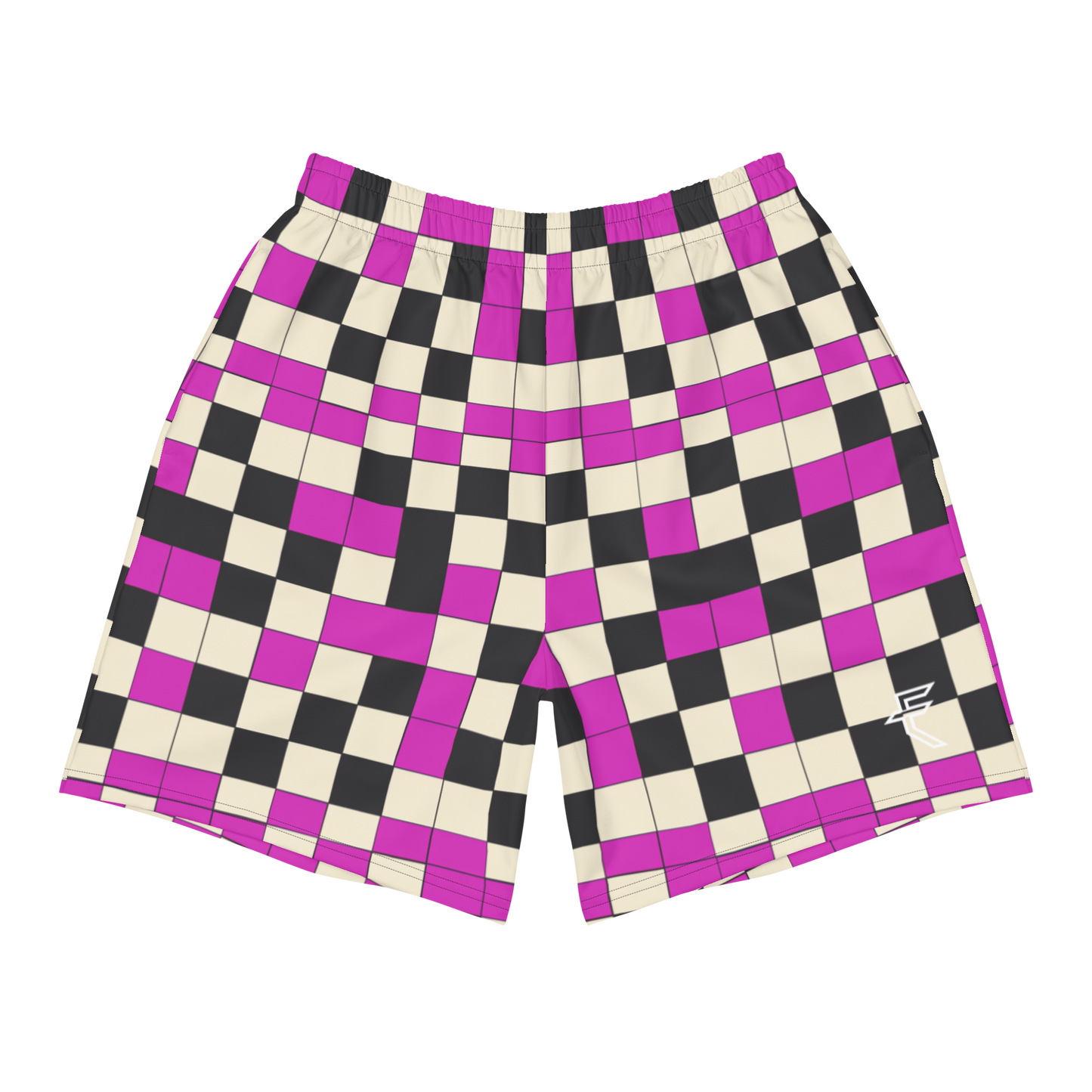 Pink "Checked" Uni-Sex Long Shorts