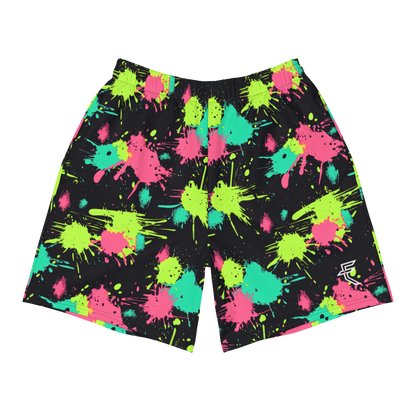 Splatter Burst (Neon) Unisex Long Shorts