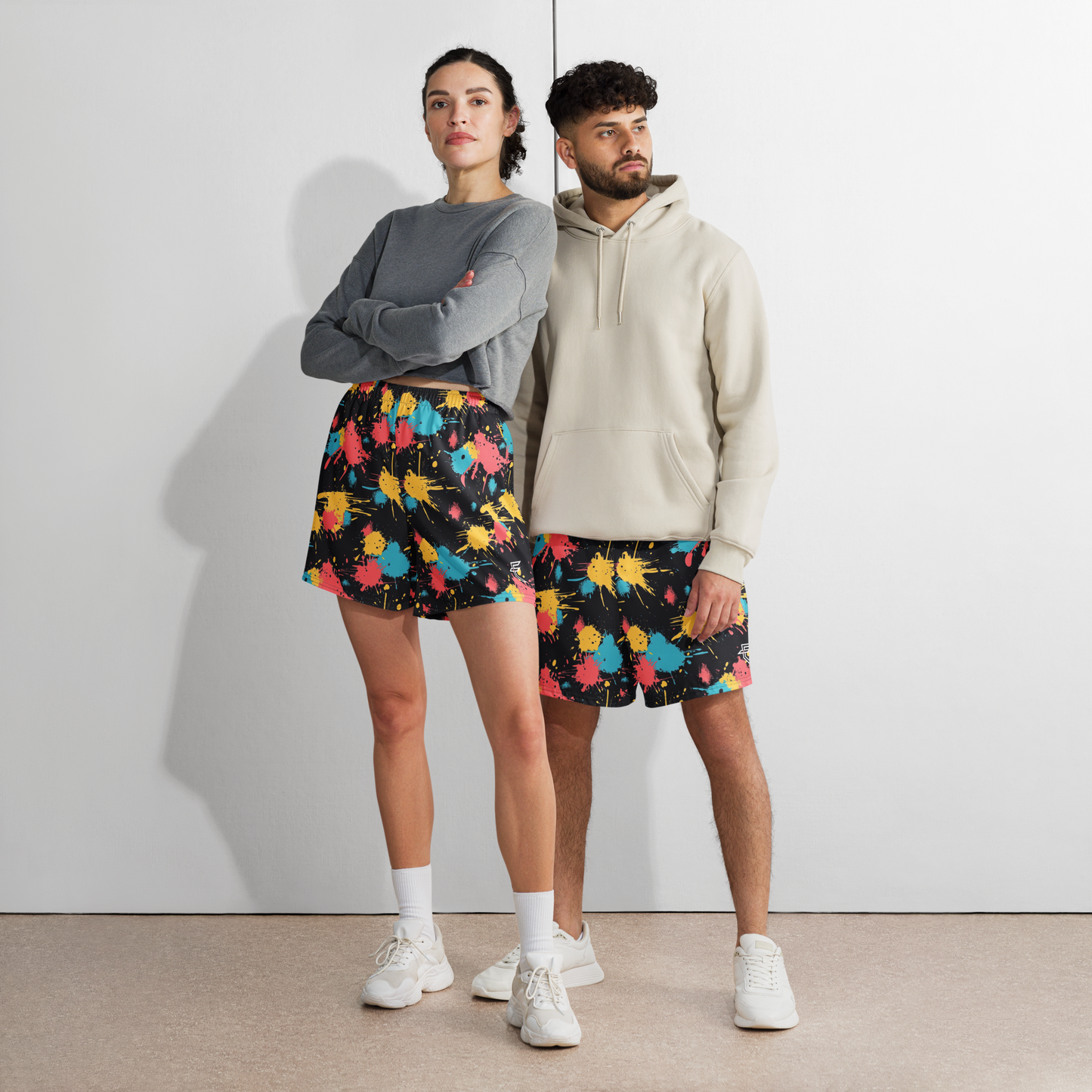 Splatter Burst (Classic) Unisex Long Shorts