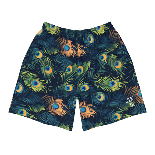 Peacock Feather "Beast Inside" Unisex Long Shorts